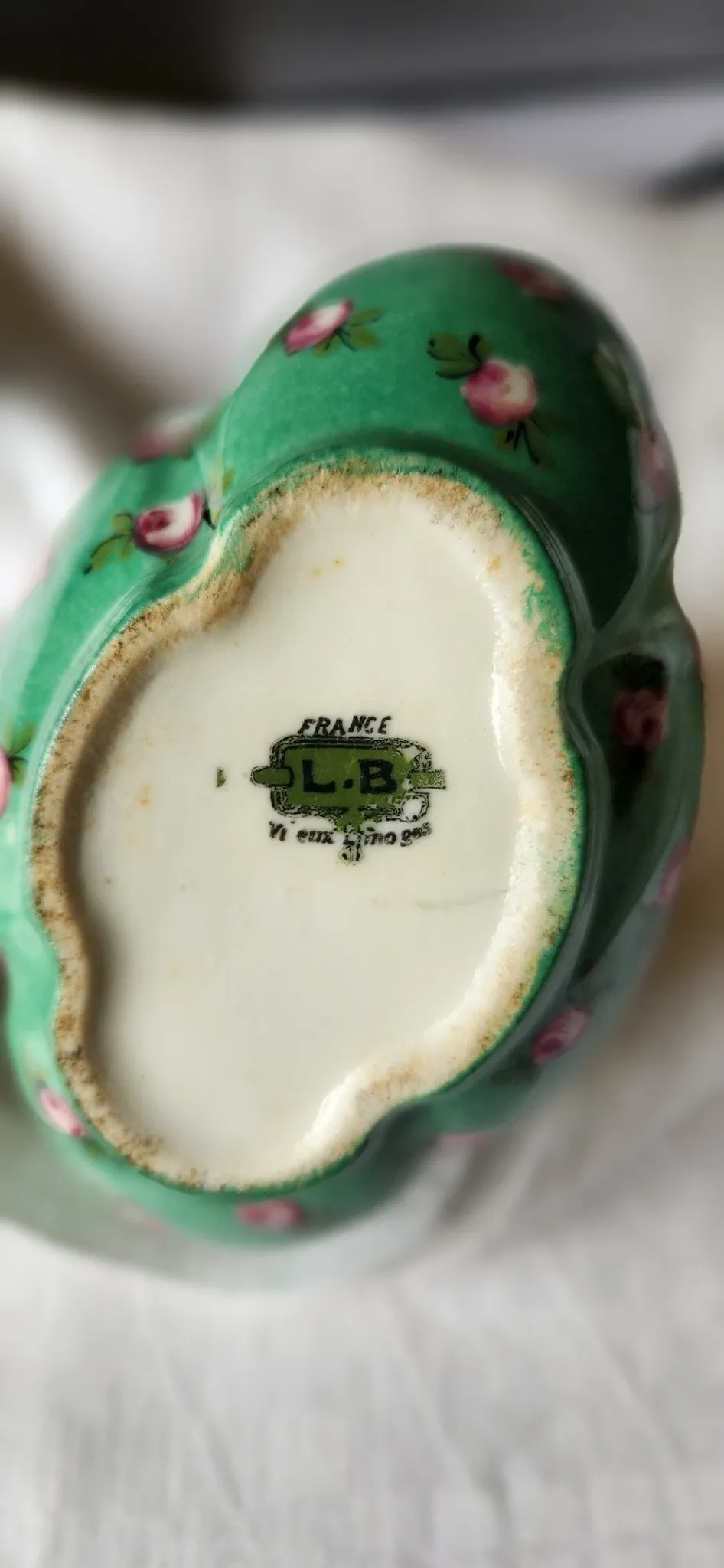 Old Limoges porcelain basket