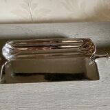 Old silver metal crumb tray