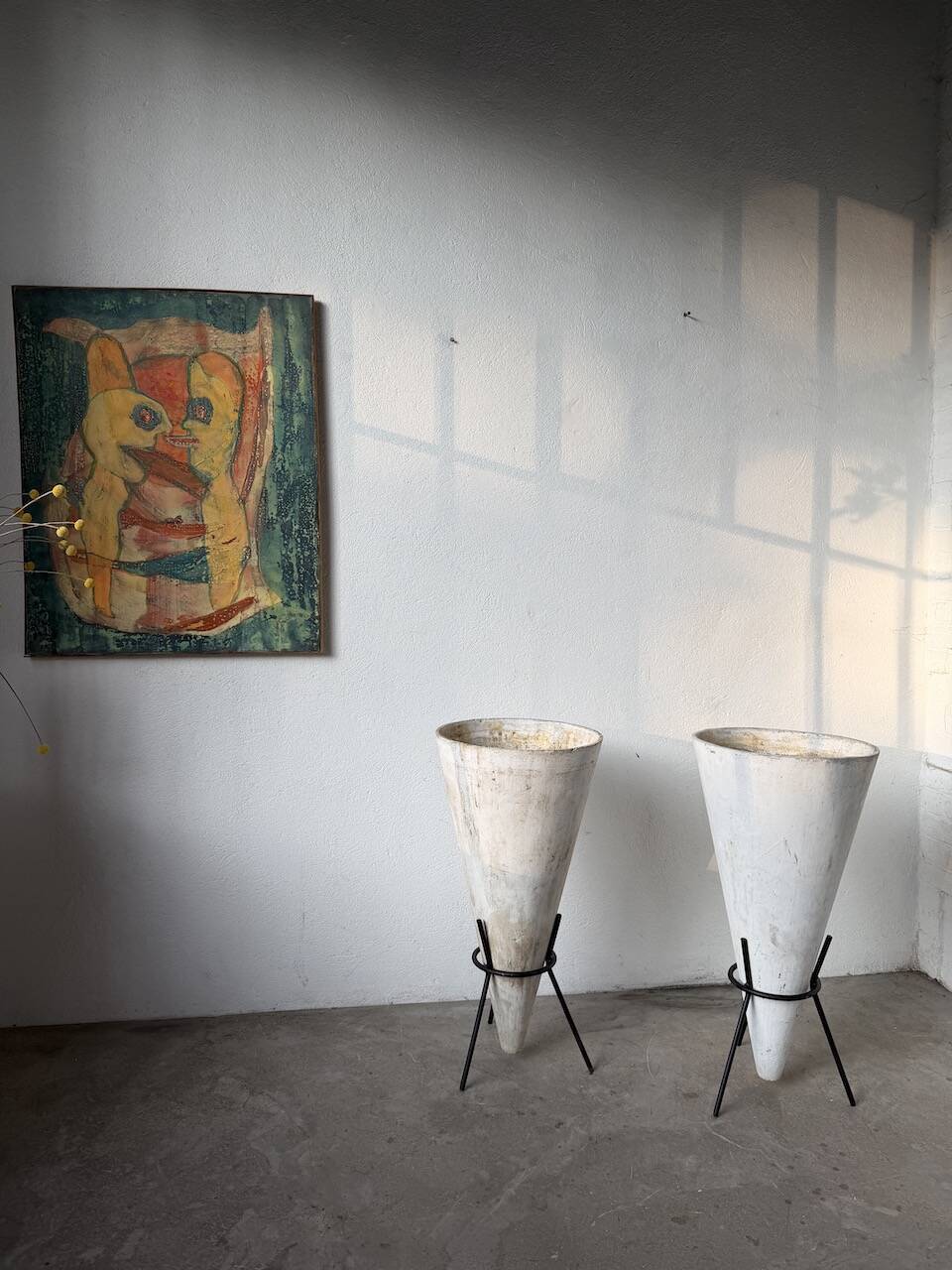 Willy Guhl planter cones x2