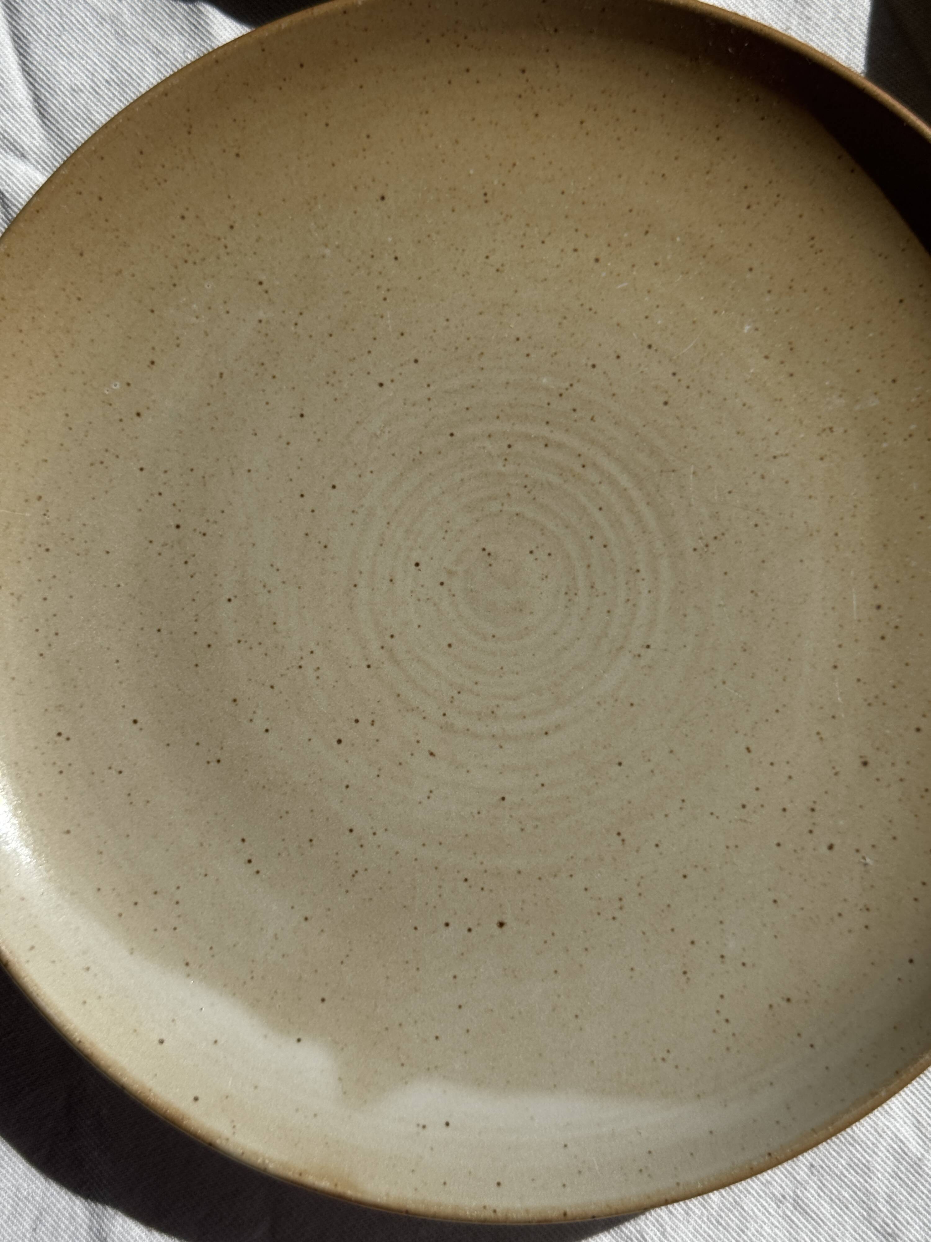 Set of 6 stoneware plates Village France D24