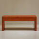 Banc brutaliste de Marc Dessauvage en bois de pin