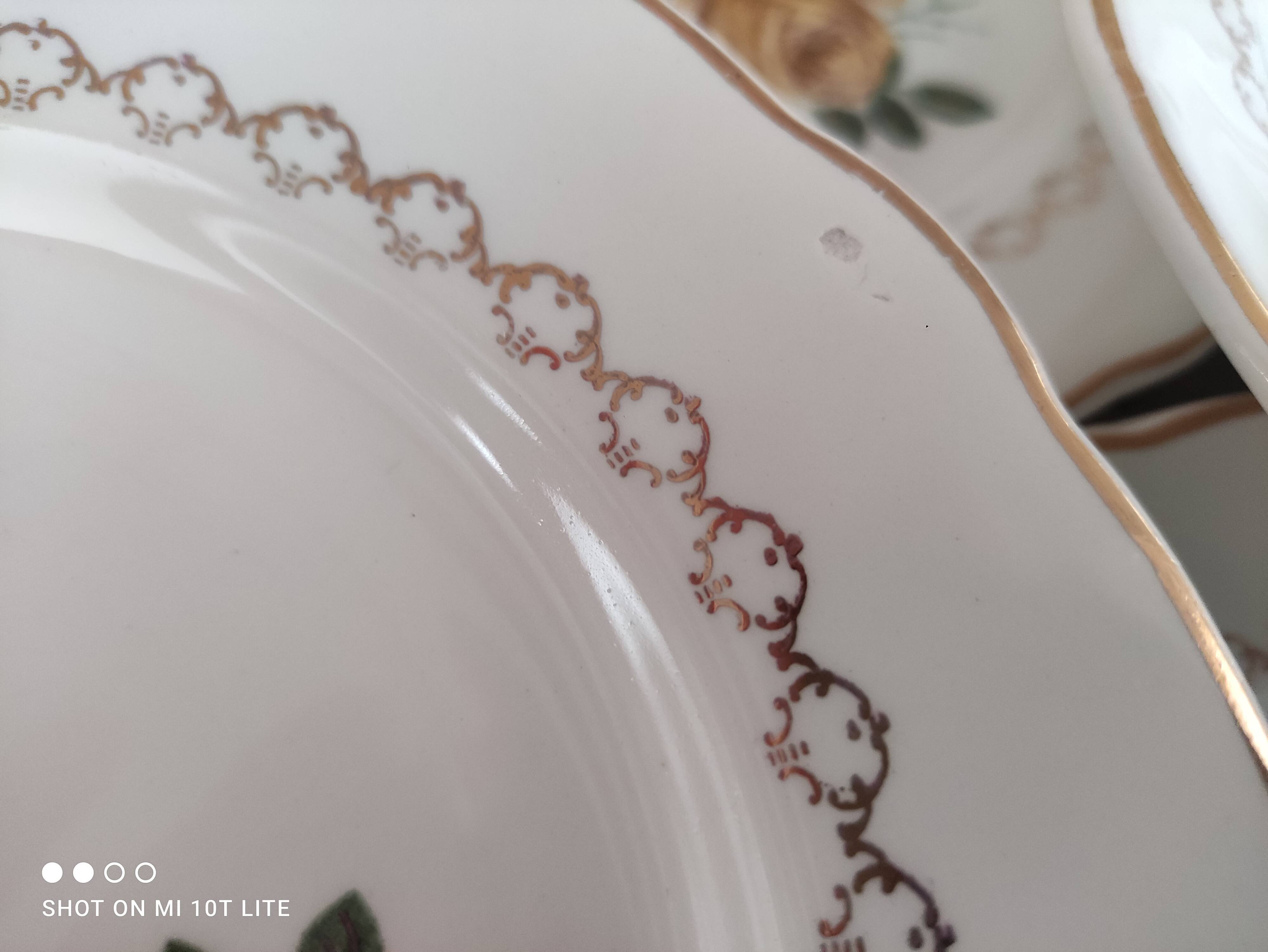 Set of 12 dessert plates Sarreguemines model Gérardmer