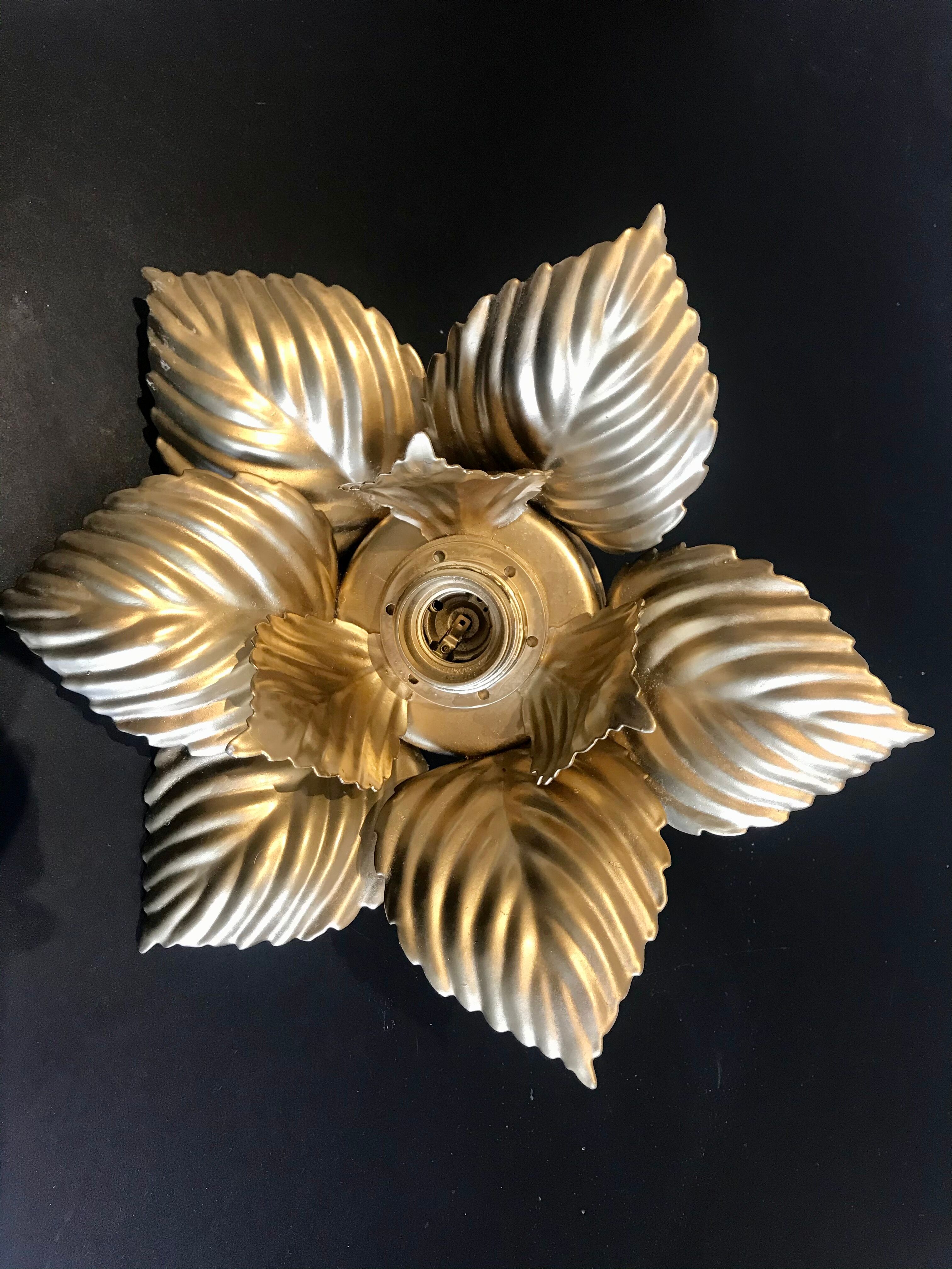 Wall light or ceiling golden leaves