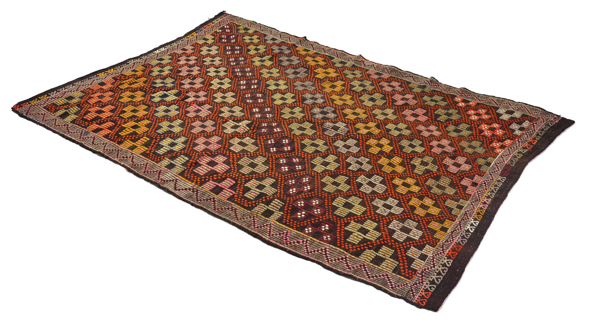 Anatolian handmade kilim rug 230 cm x 150 cm