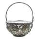 Sugar bowl, postmodernism, silver-plated brass, HEFRA, Poland, 1970s