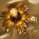 Ceiling light, pendant, chandelier, vintage golden sun lamp.
