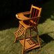 Chaise haute enfant bois vintage transformable table