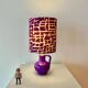 Expressive table lamp in Plum Black made from a vintage design vase by WGP.