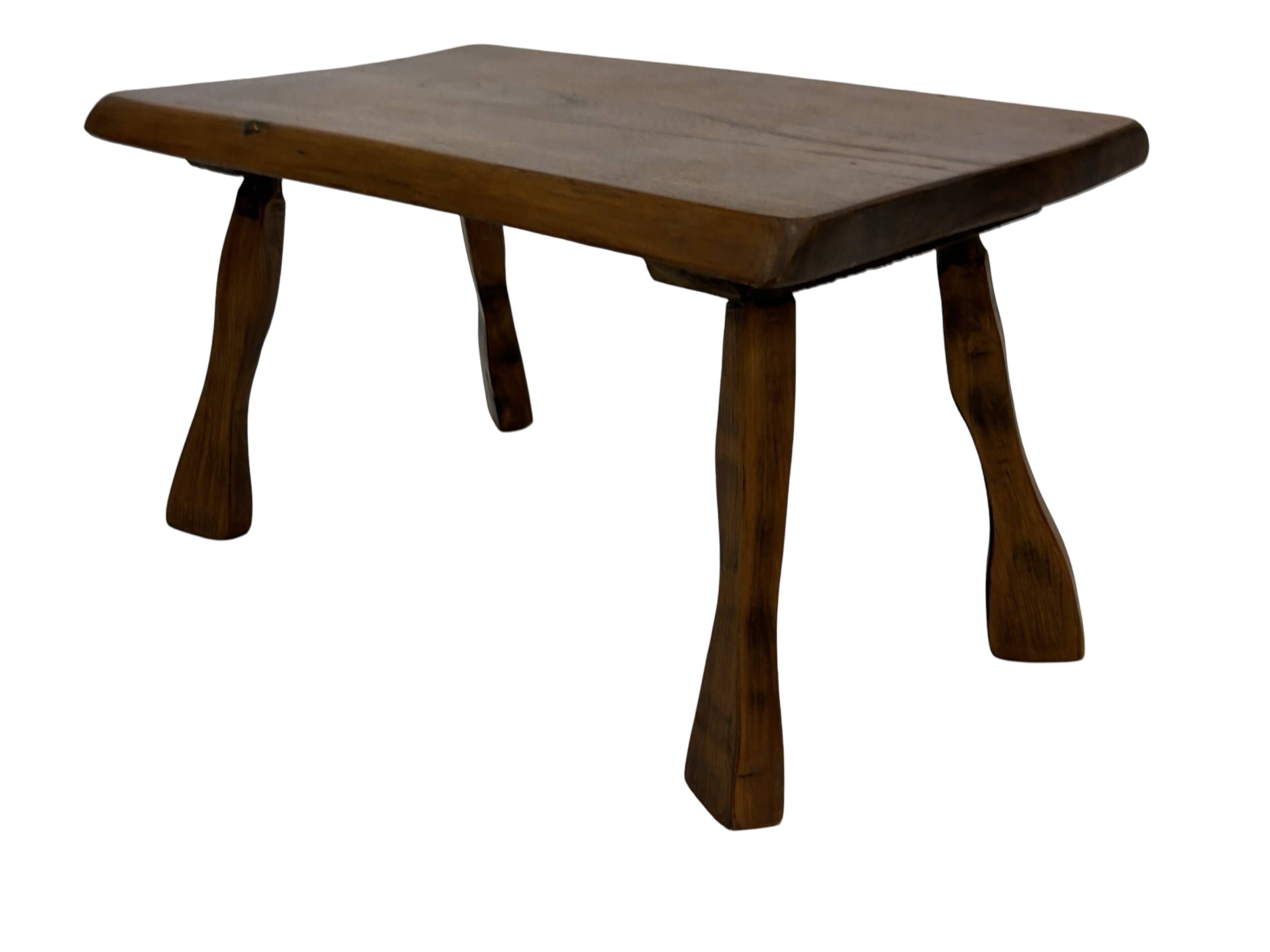 Vintage wooden side table small table wabi sabi natural design