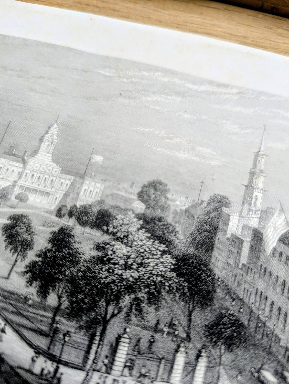 New York, USA, vintage engraving, printed in 1841.