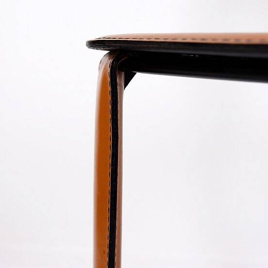 saddle leather chair cognac Cidue