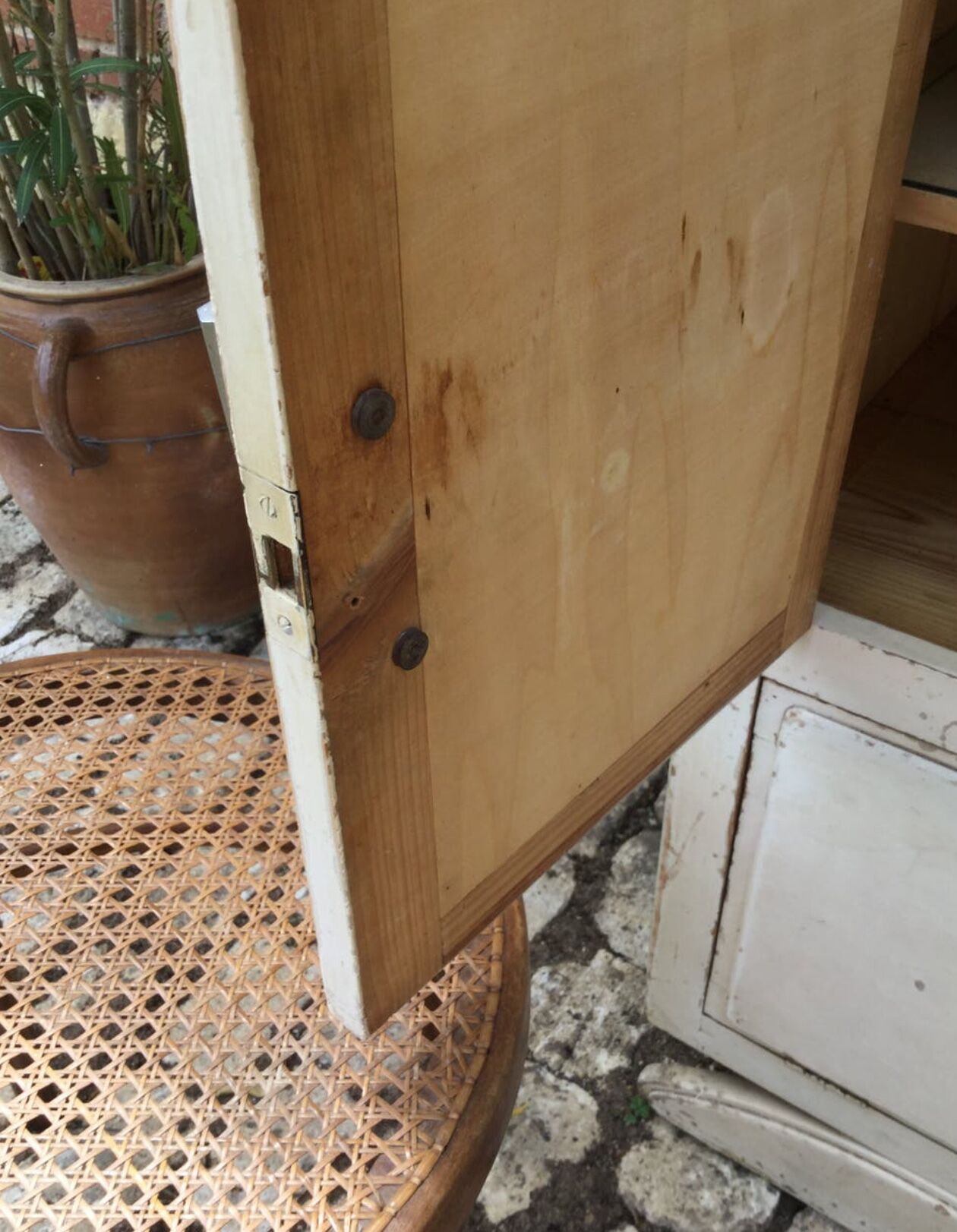 Vintage white skated buffet