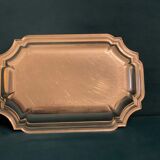 Hollow plate silver metal chamfered with net.