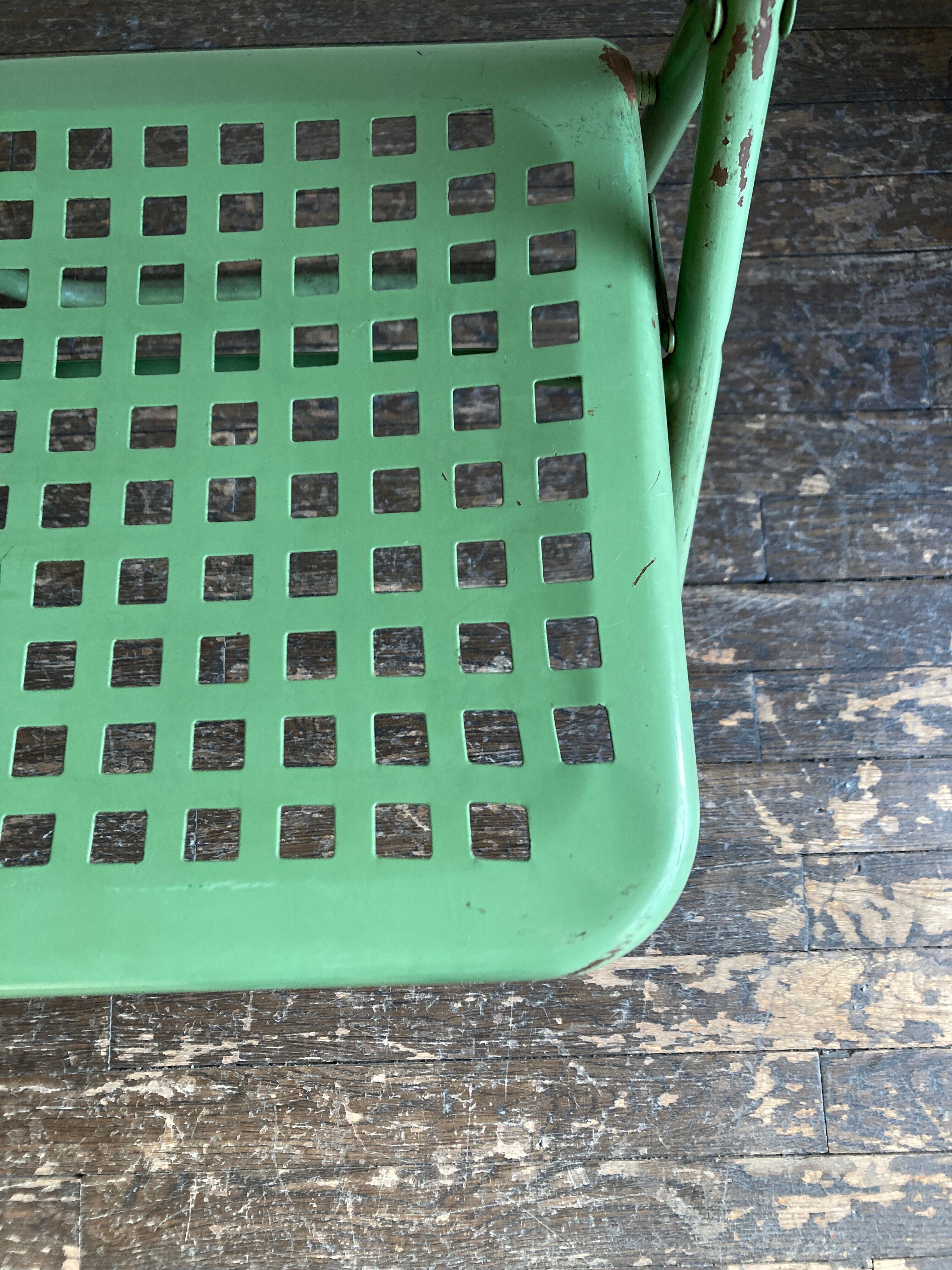 Garden chair in perforated sheet metal 1950