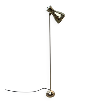 Lampadaire minimaliste en laiton suisse du milieu du siècle par Dieter Schulz pour Wohnbedarf Ag, années 1950