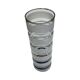 Smoked glass vase with gold stripe decoration, 1960s/1970s.