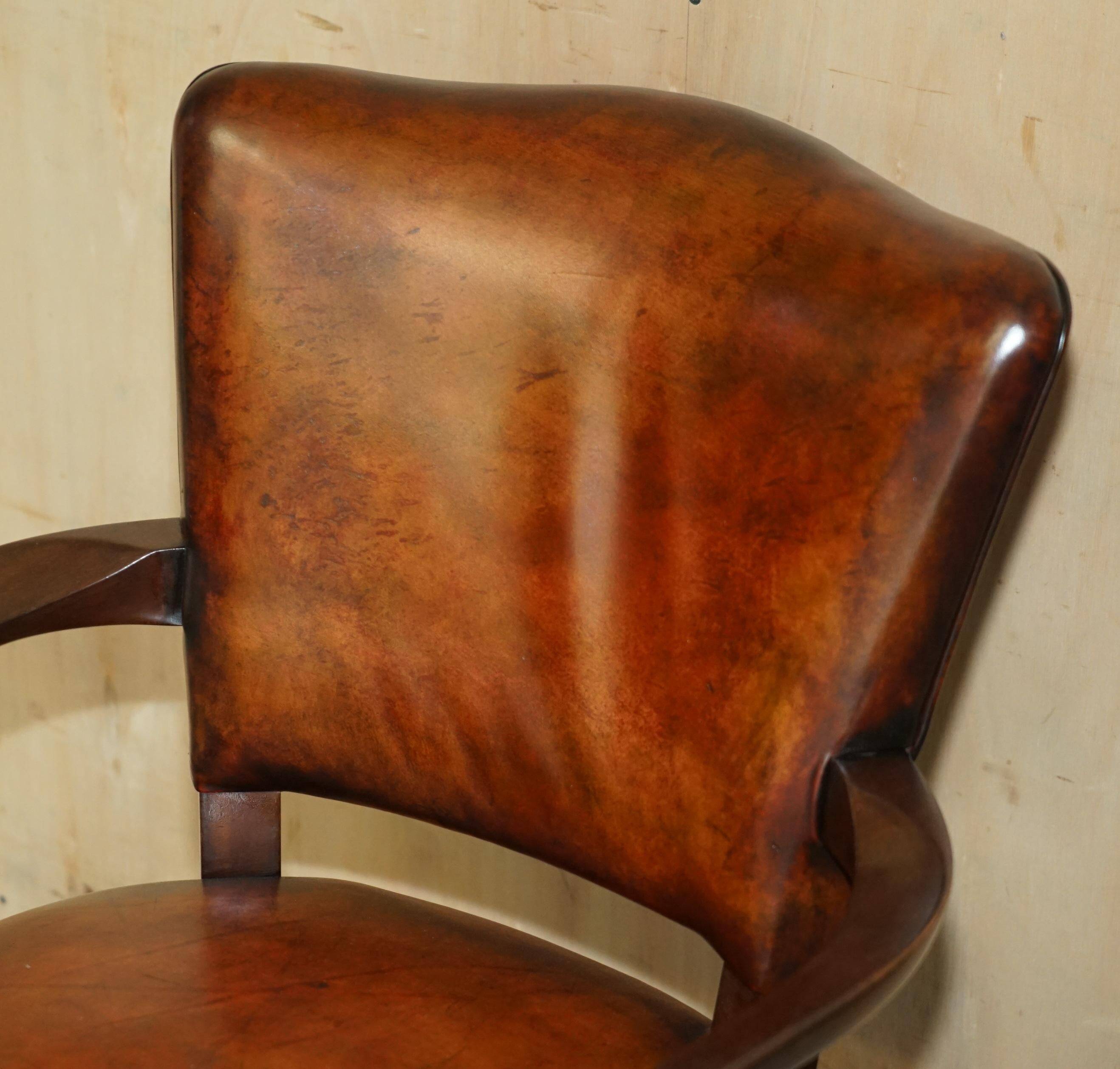 Restored leather office chair, Victorian era