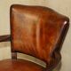 Restored leather office chair, Victorian era