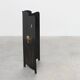 Art Nouveau Black Lacquered Two-Panel Screen with Hand-Painted Irises, Fran