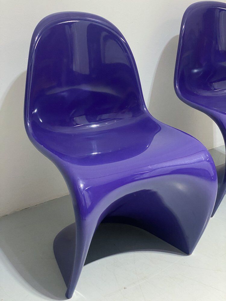 Vintage chair in purple by Verner Panton for Bayer, 1960s