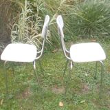 Duo of 60 - 70s Formica chairs