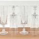 6 flutes - Cristal d'arques - glasses - Louvre model