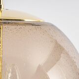 Large Limburg pendant light in brass with smoked glass ball, Germany, 1970s.