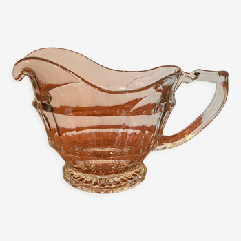 Vintage faceted glass pitcher