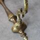 Mid-Century Italian Brass and Ceramic Sconce, set of 2