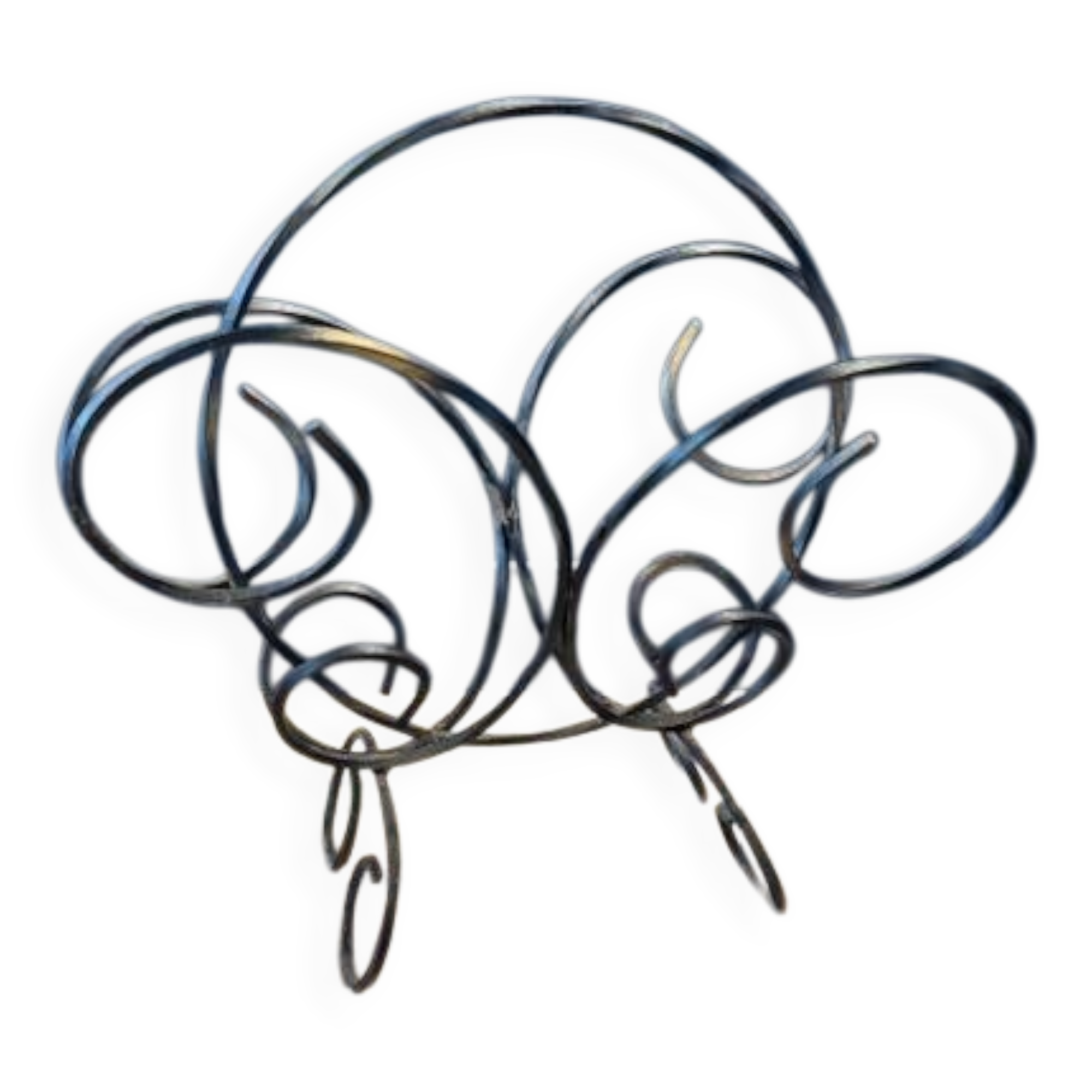 Vintage wrought iron magazine rack