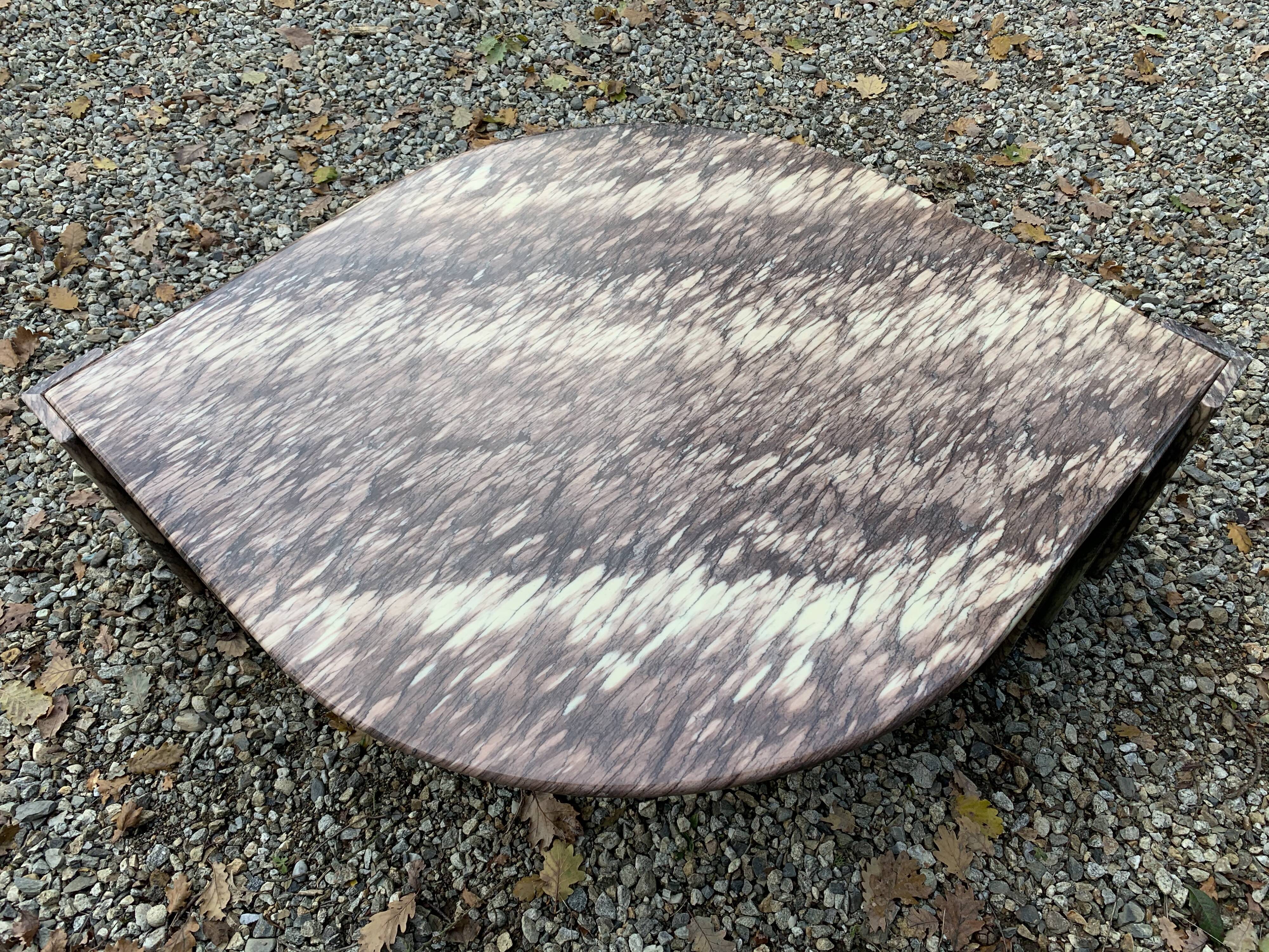 Marble base table anne 70 Roche Bobois