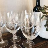 6 wine glasses in Cristal d'Arques model Épi Fleury