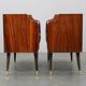 Mid-century Italian bedside tables with glass tops, 1950s
