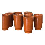 8 cups in glazed sandstone gp digoin