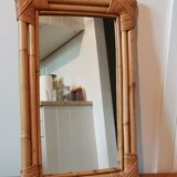 Rattan mirror