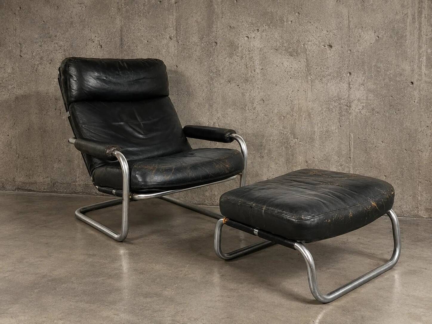 Fauteuil / repose-pieds "Meneer Oberman" Gelderland 601 / Jan des Bouvrie