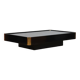 Wood and brass coffee table attributed to Willy Rizzo, 1970.
