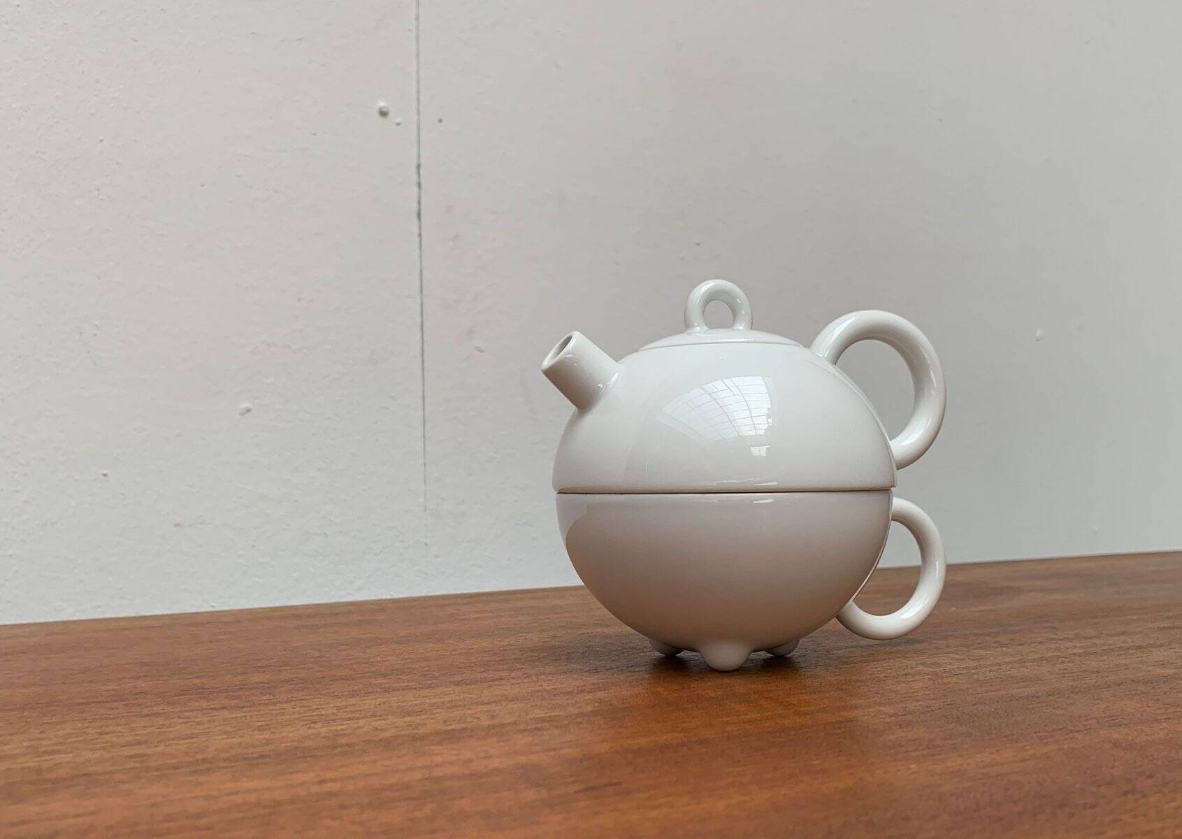 Teapot and cup from the vintage postmodern German Fantasia series by Matteo Thun for Arzberg, 1980s, set of 2.