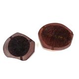 Organic modern set of 2 wood ashtrays, France 1970s