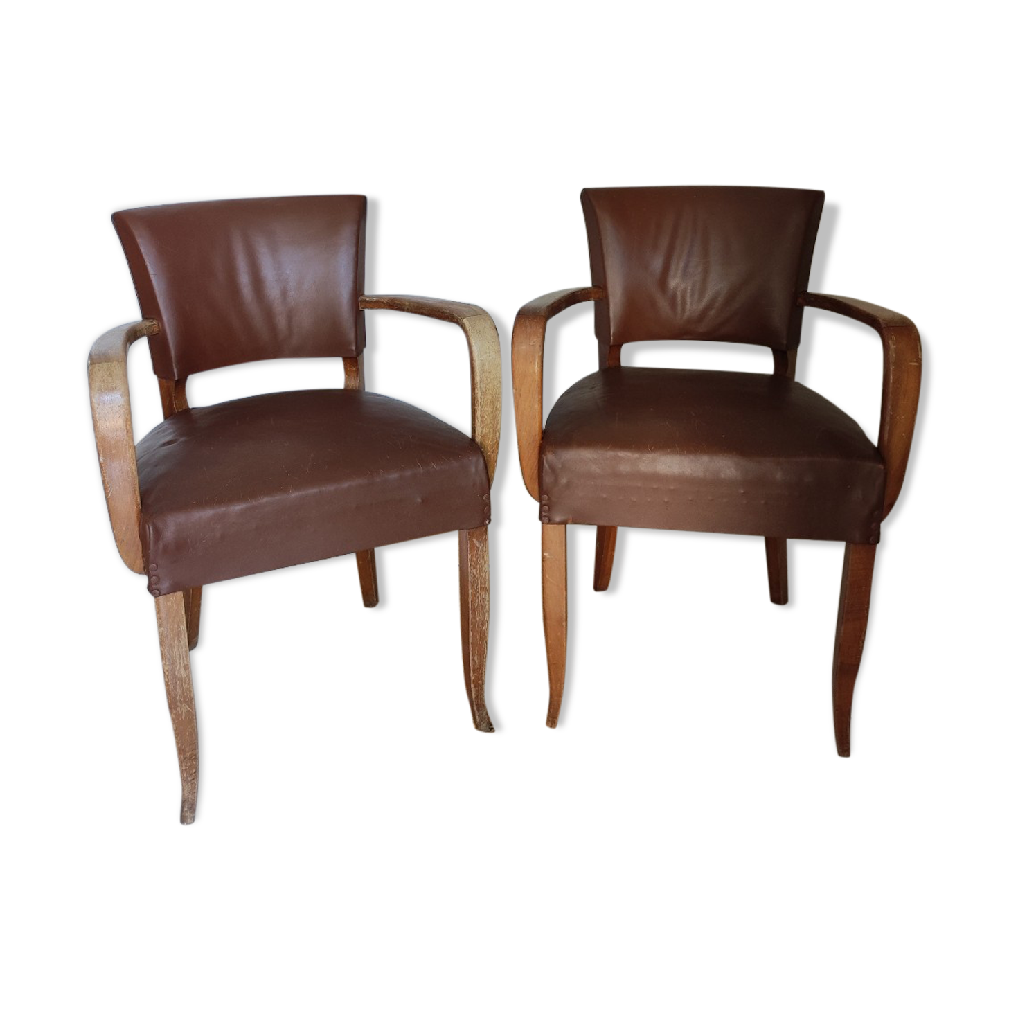 Pair of bridge armchairs