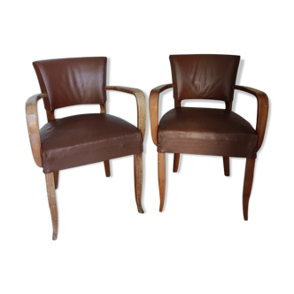 Pair of bridge armchairs