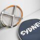 1960 Sydney tennis racket with metal tendor and cover