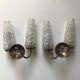 Pair 1960 brass wall light