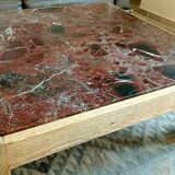 Red marble coffee table