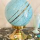 Art Deco lamp in blue Clichy glass
