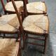 Lot de 6 chaises rustique Paillé