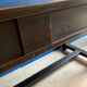 Old black patinated oak farm table 19th