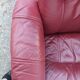 Old armchair on vintage leather foot + foot rest
