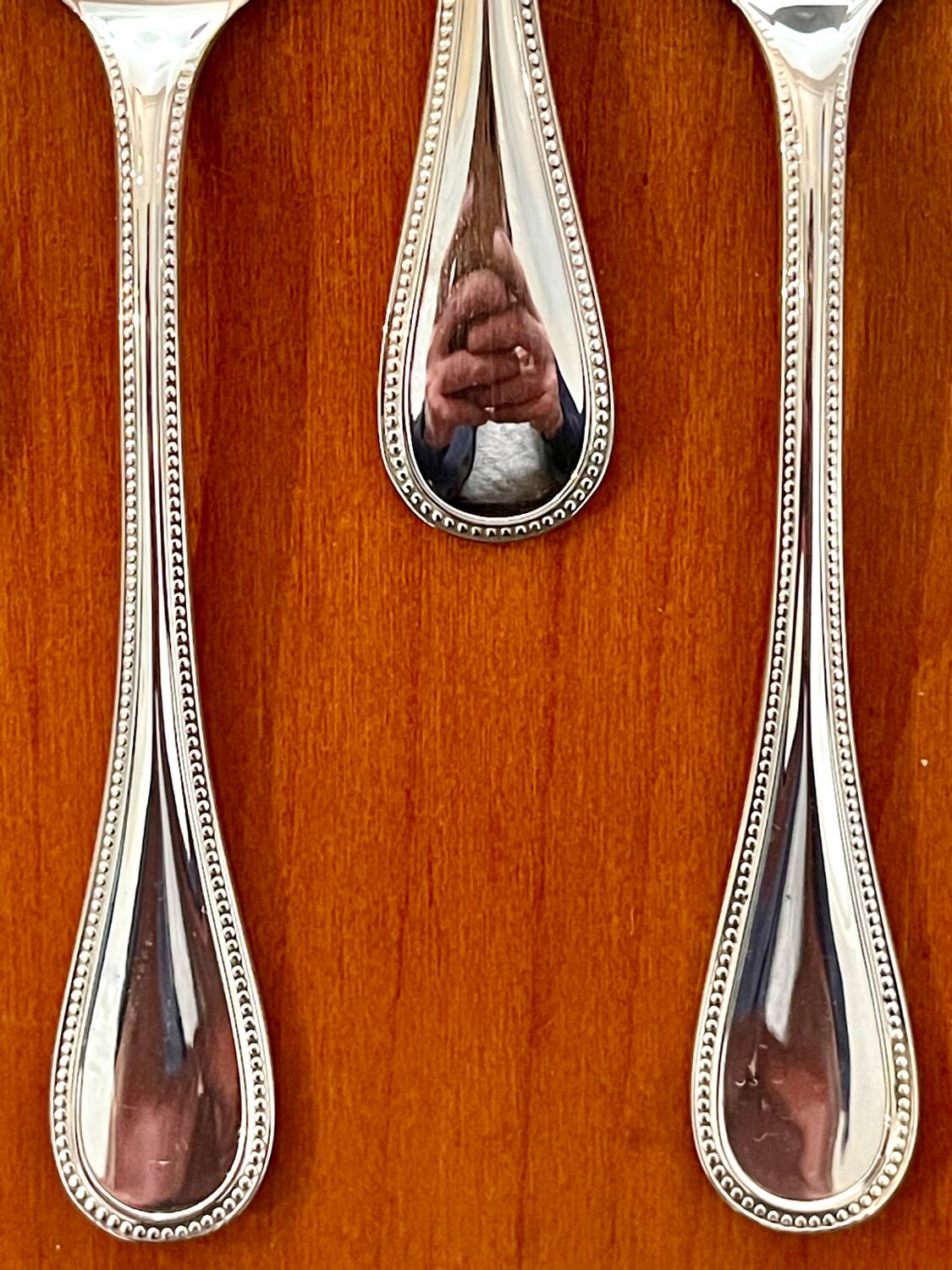Christofle pearls, 6 ice cream spoons, sorbet, new condition