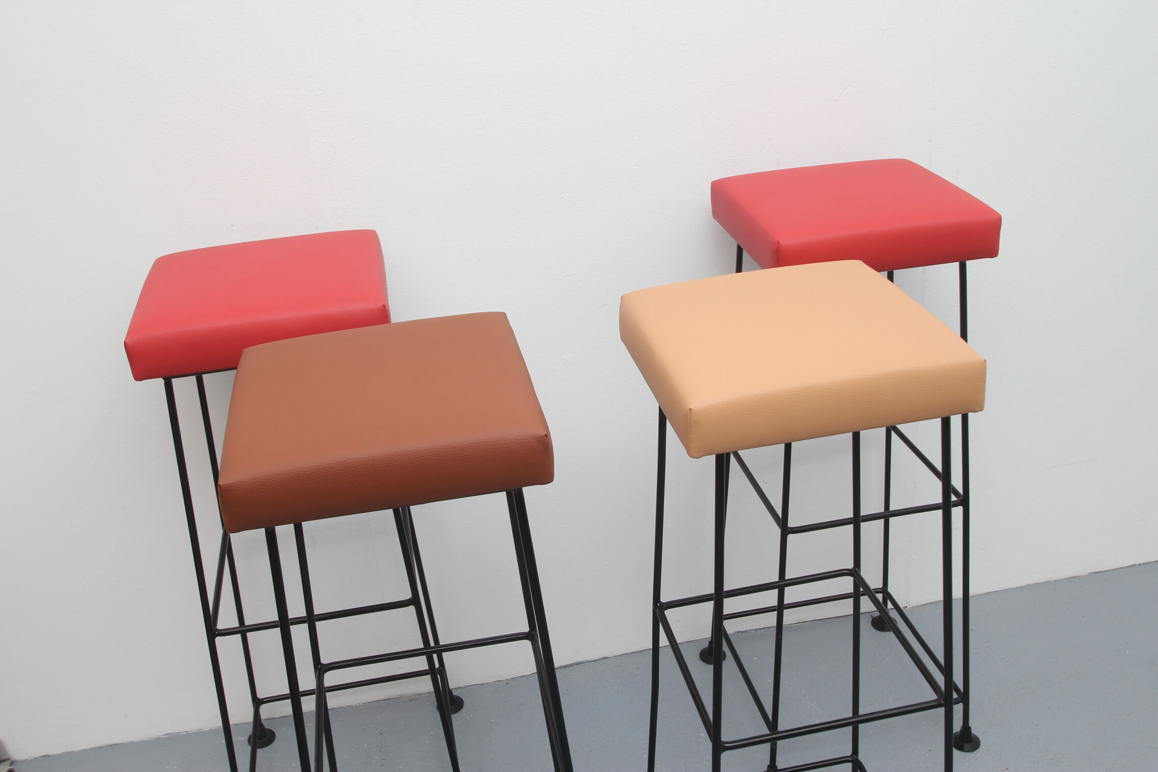 Set of 4 bar-stools Wire 1960s